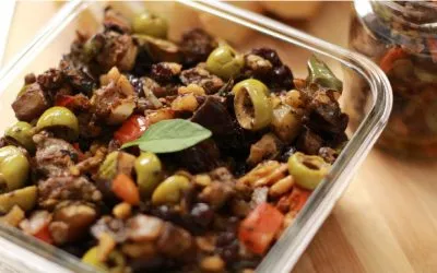 Caponata de Berinjela com Alho Negro