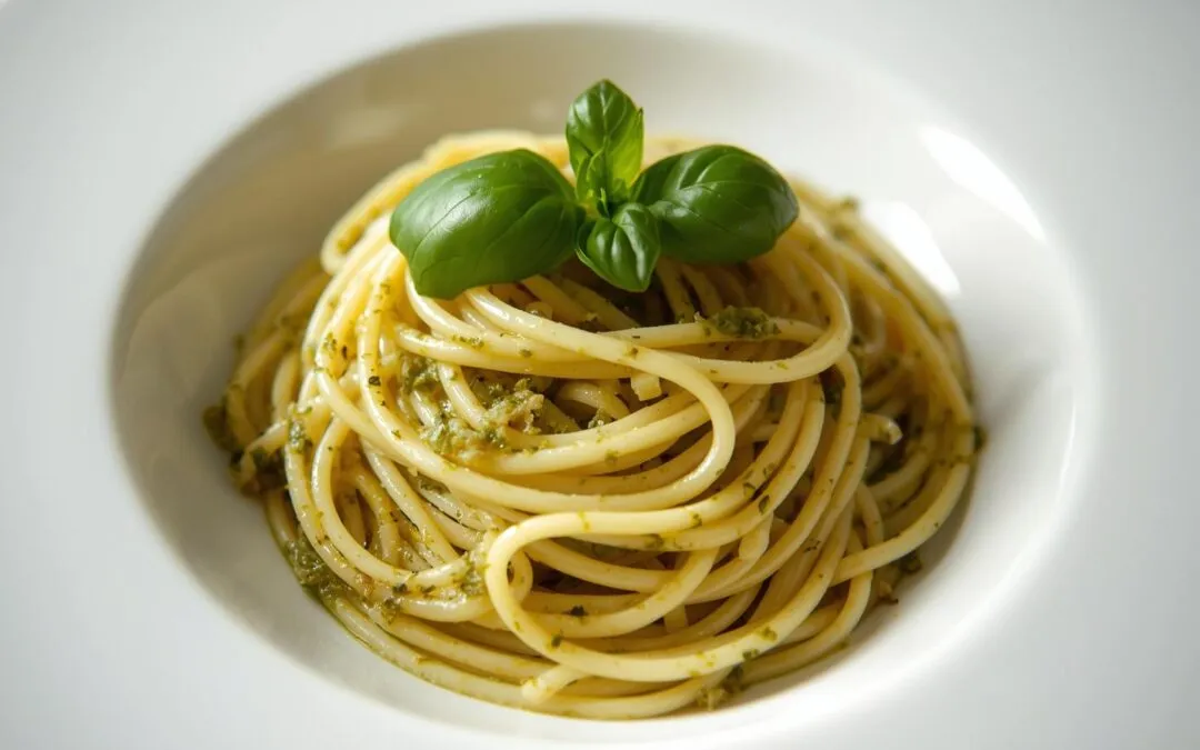 Espaguete com Pesto de Alho Negro