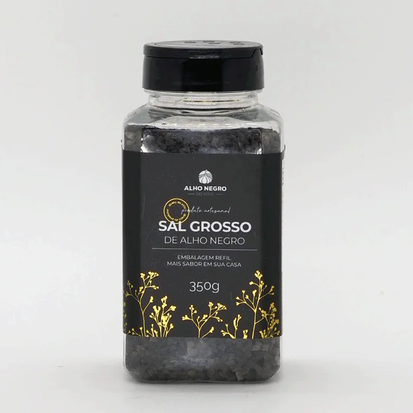 Sal Grosso de Alho Negro Artesanal Refil 350g