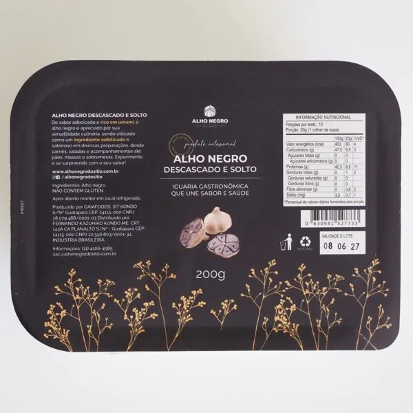 Alho Negro Descascado 200g