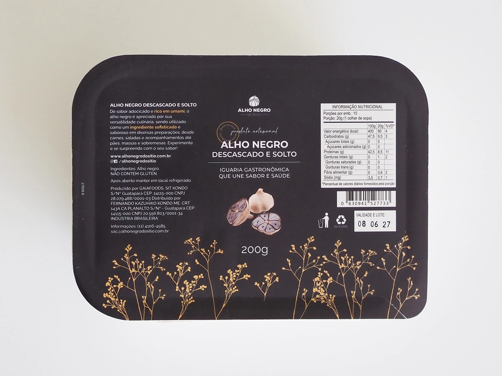 Alho Negro Descascado 200g